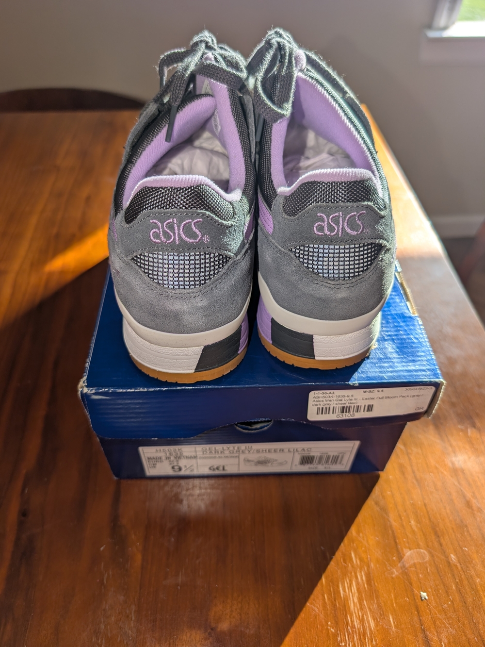 ASICS Gel-Lyte III Full Bloom Grey Lilac Men’s 9.5 H503K-1635 OG Box - Picture 3 of 8